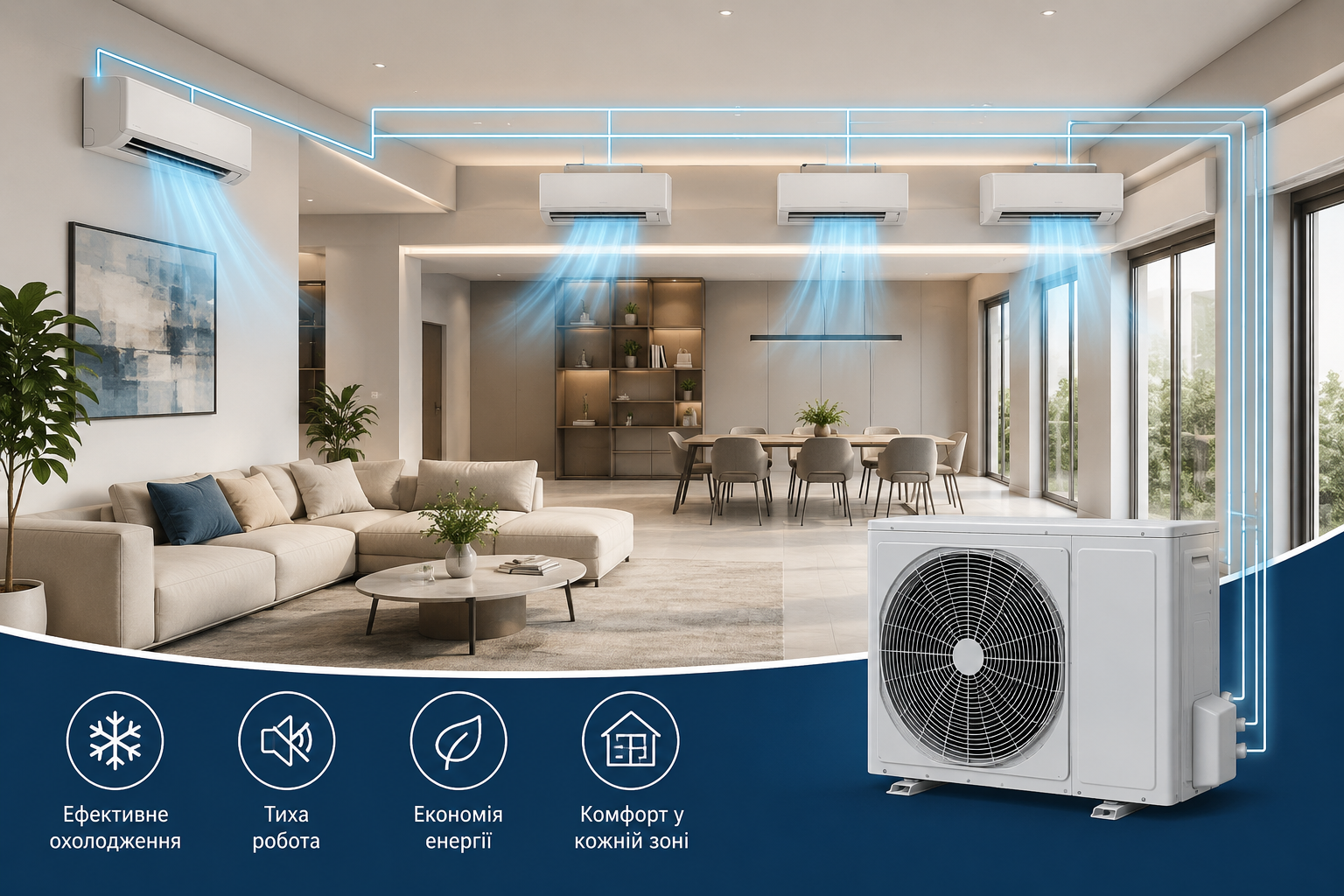 Multi-Split Systems — an Excellent Choice for Large Spaces